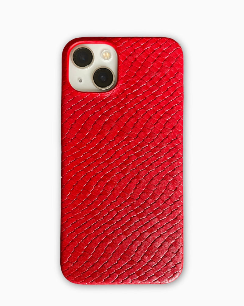Su Pitonu Baskı iPhone Kılıfı - Kırmızı