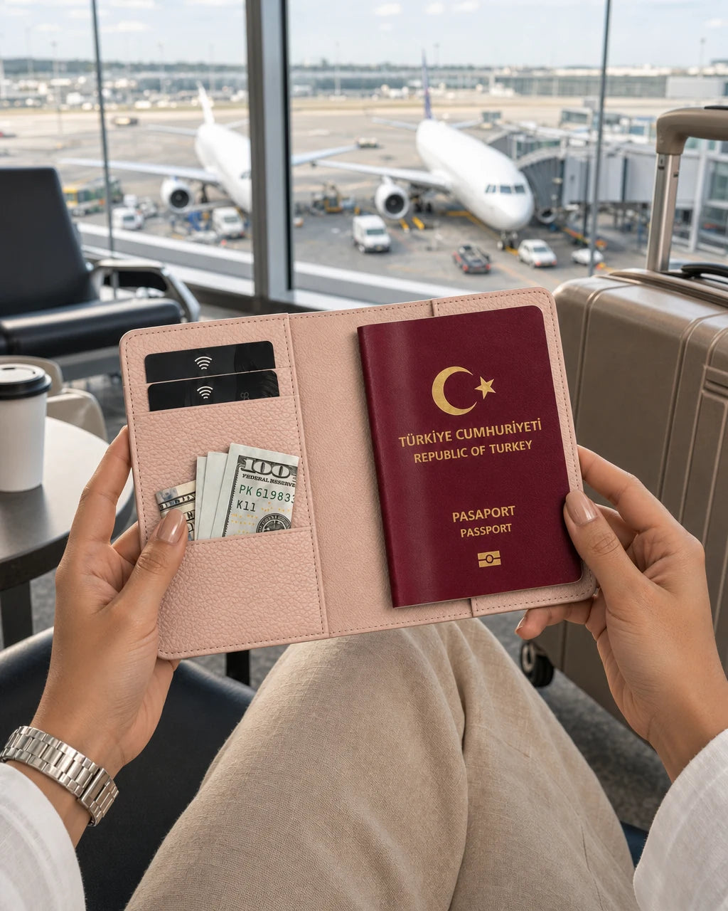 Pudra Togo deri pasaport kılıfı - görsel 3