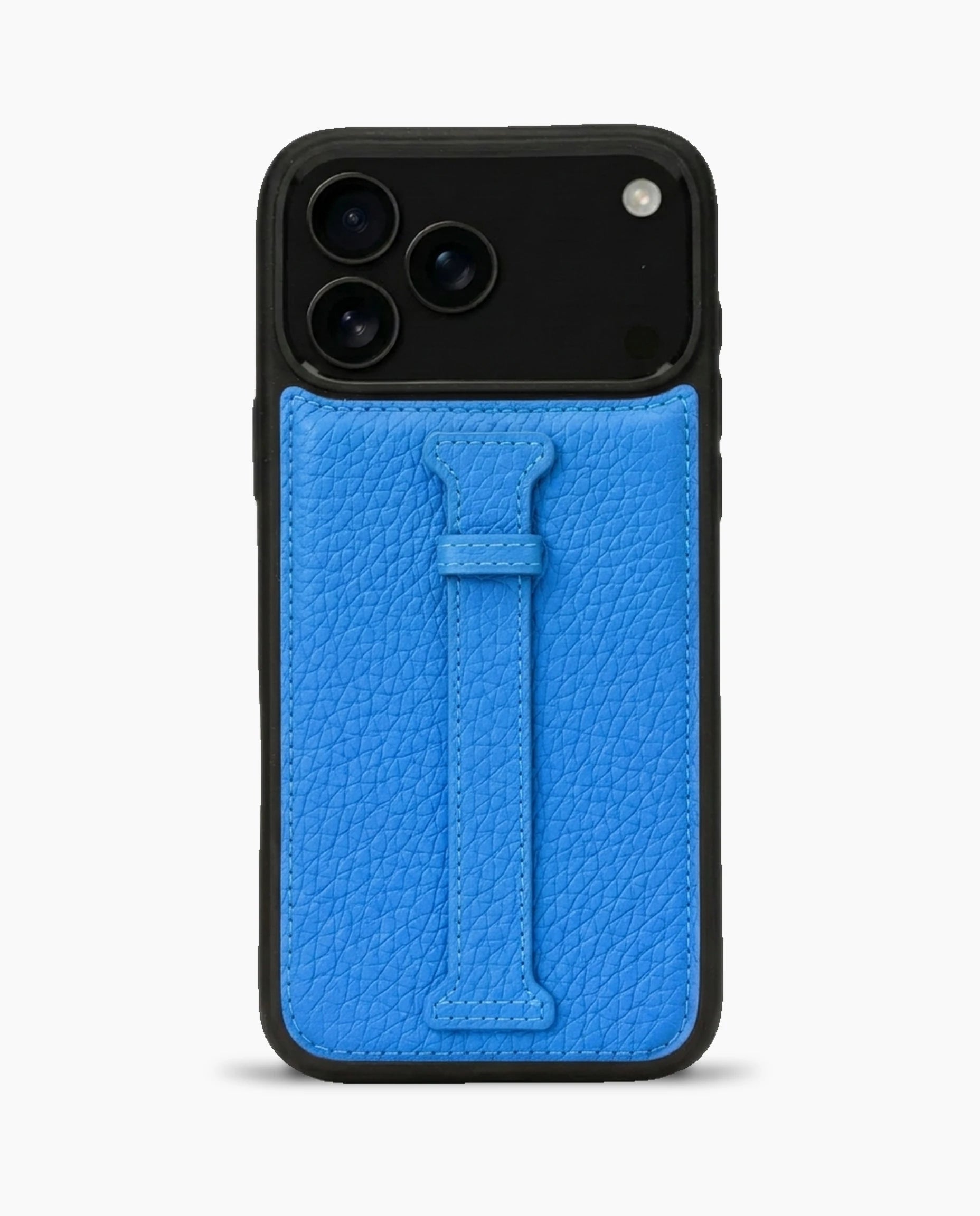 Kemerli Deri iPhone Kılıfı | Saks Mavi Togo