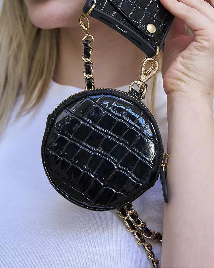 Siyah Croco Mini Cüzdan