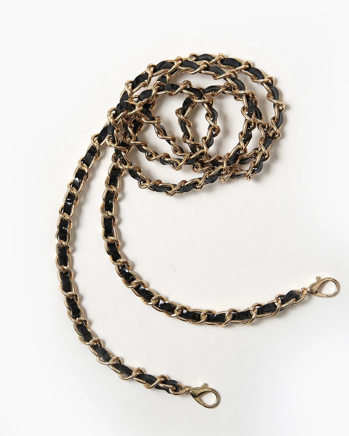 Siyah Croco Örgü Zincir Set