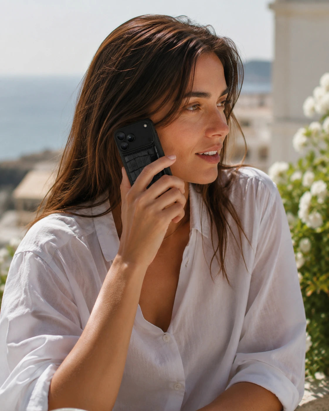 Premium iPhone Kılıfı | Siyah Mat Croco