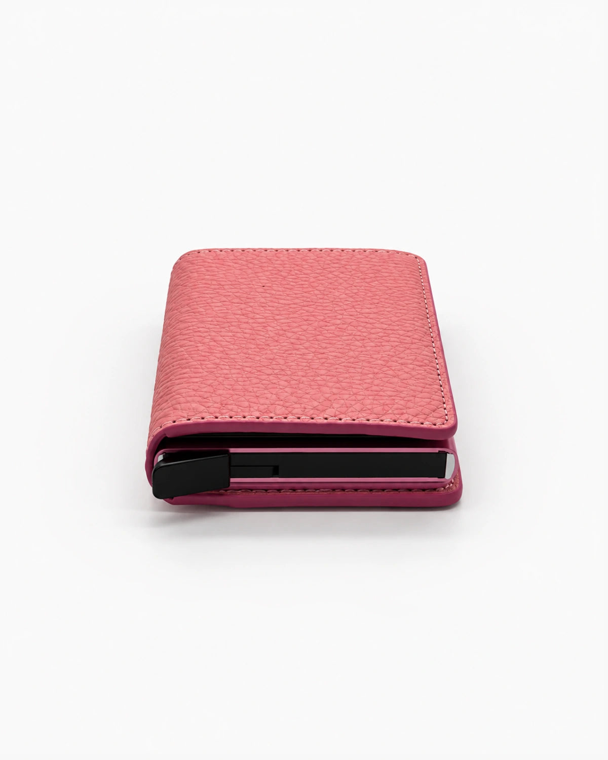 Troya Smart Slim Mekanizmalı Deri Kartlık | Pudra Pembe Togo