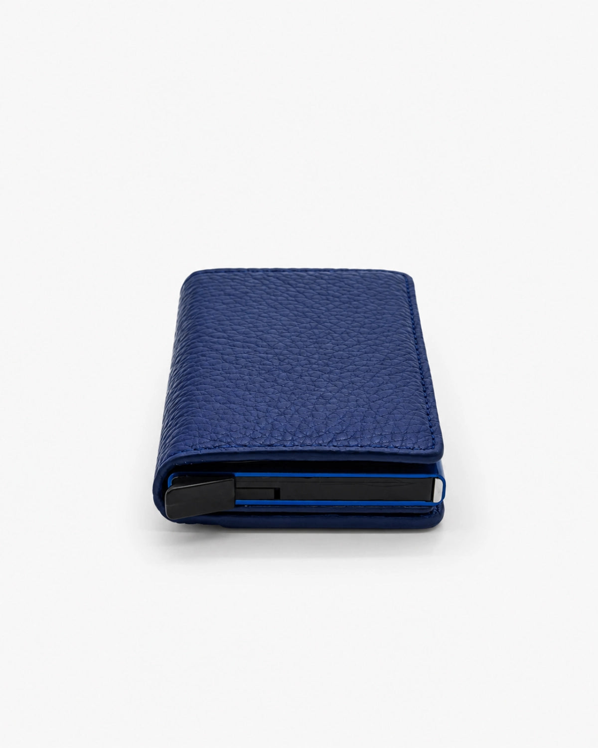Troya Smart Slim Mekanizmalı Deri Kartlık | Saks Mavi Togo