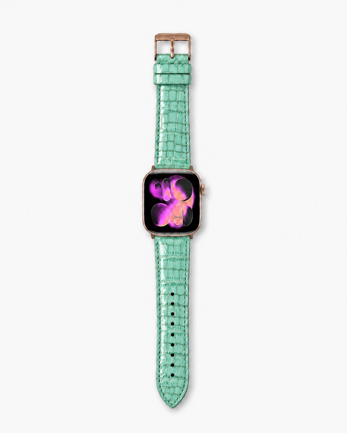 Apple Watch Deri Kordon | Su Yeşili Küçük Croco
