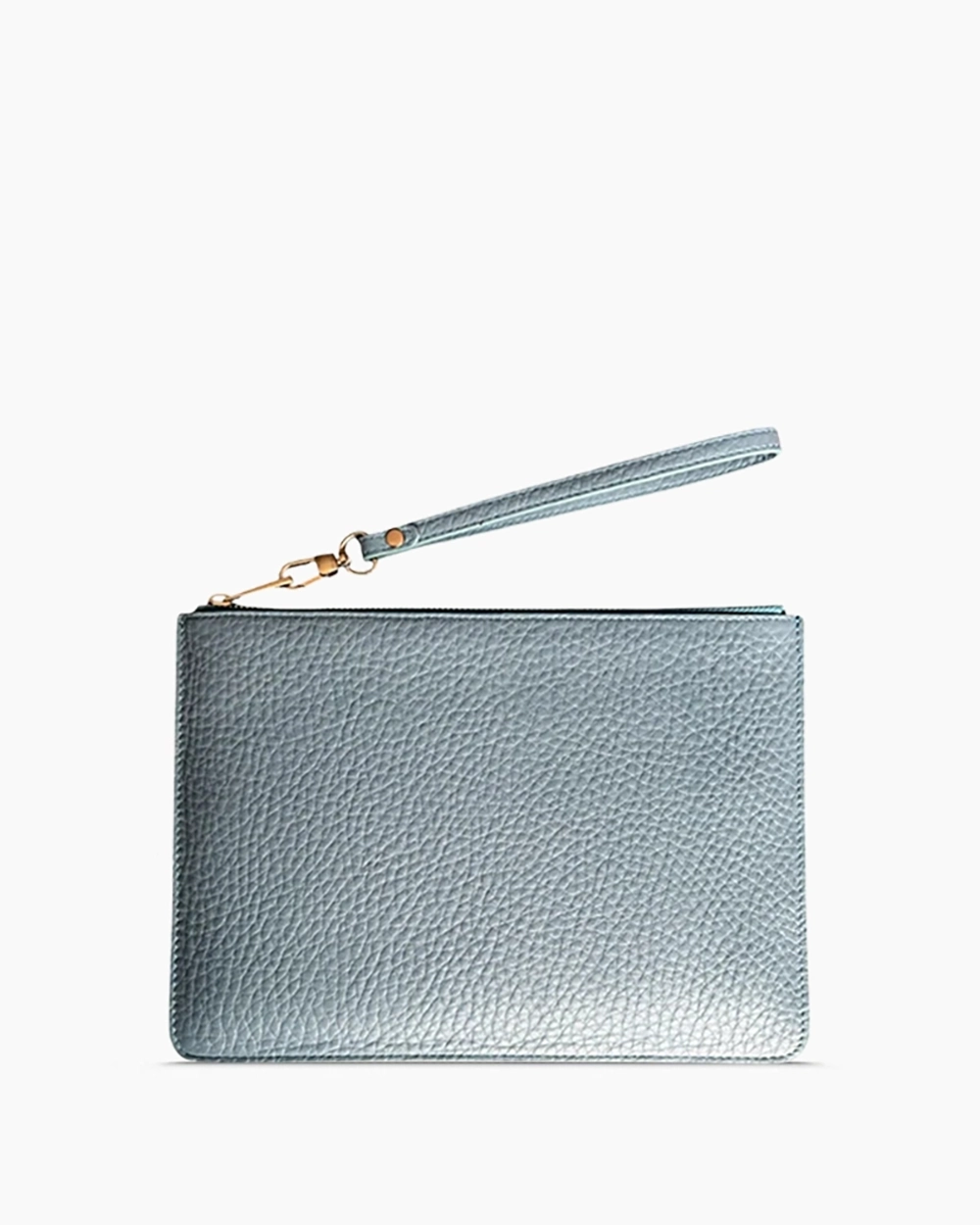 Deri Clutch Çanta | Açık Mavi Togo