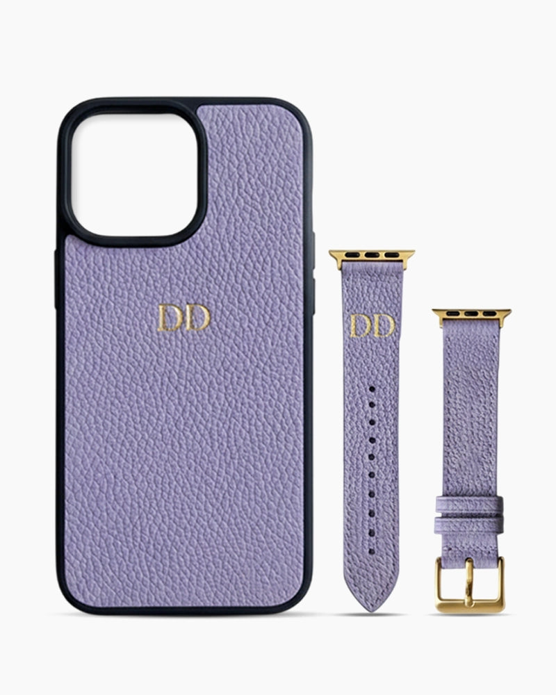 iPhone Kılıfı ve Apple Watch Kordonu Seti | Lila Togo