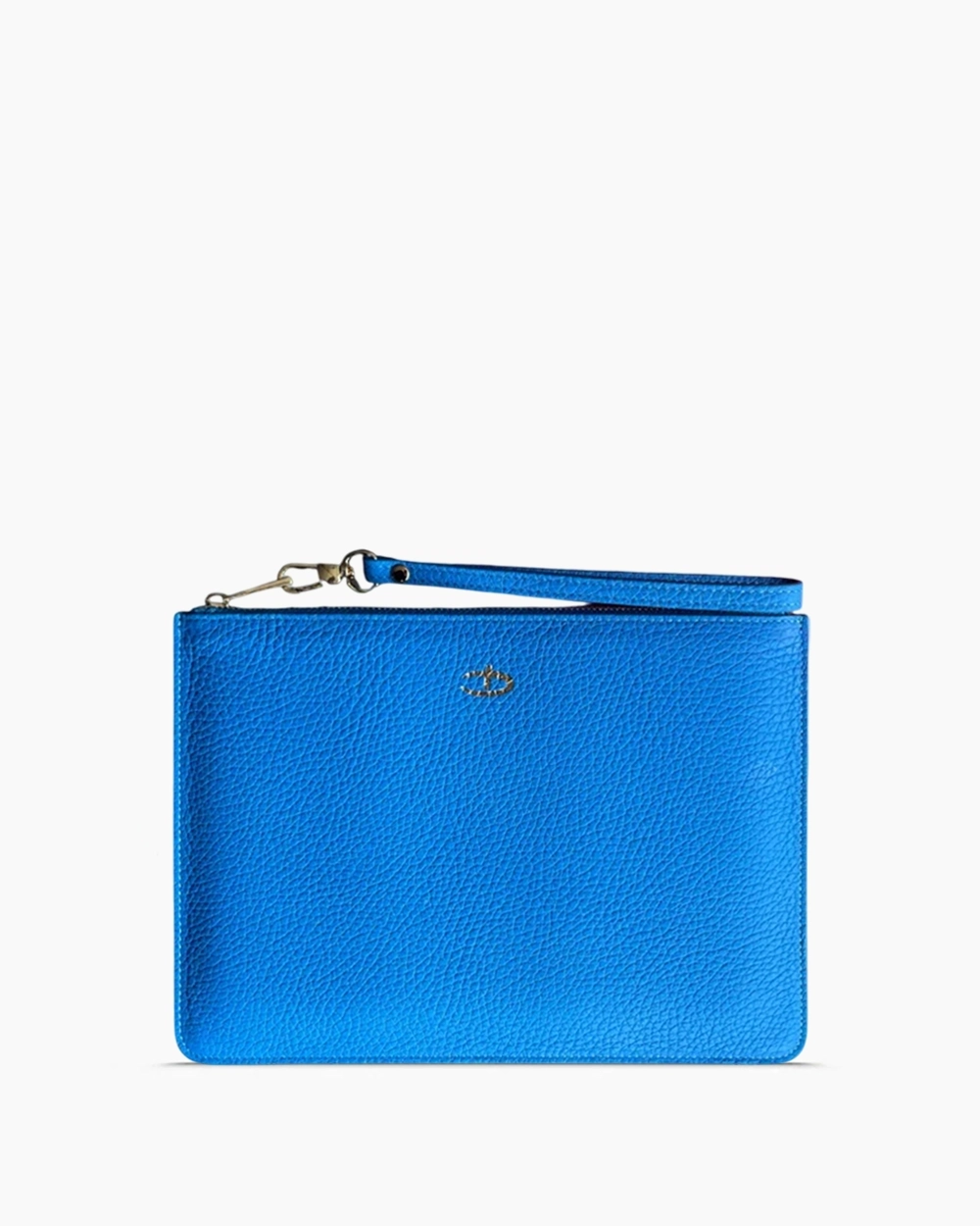 Deri Clutch Çanta | Saks Mavi Togo
