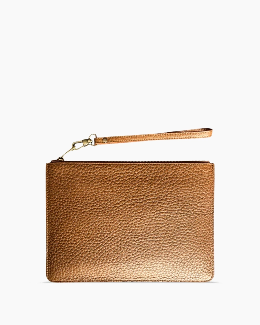 Deri Clutch Çanta | Taba Rengi Togo