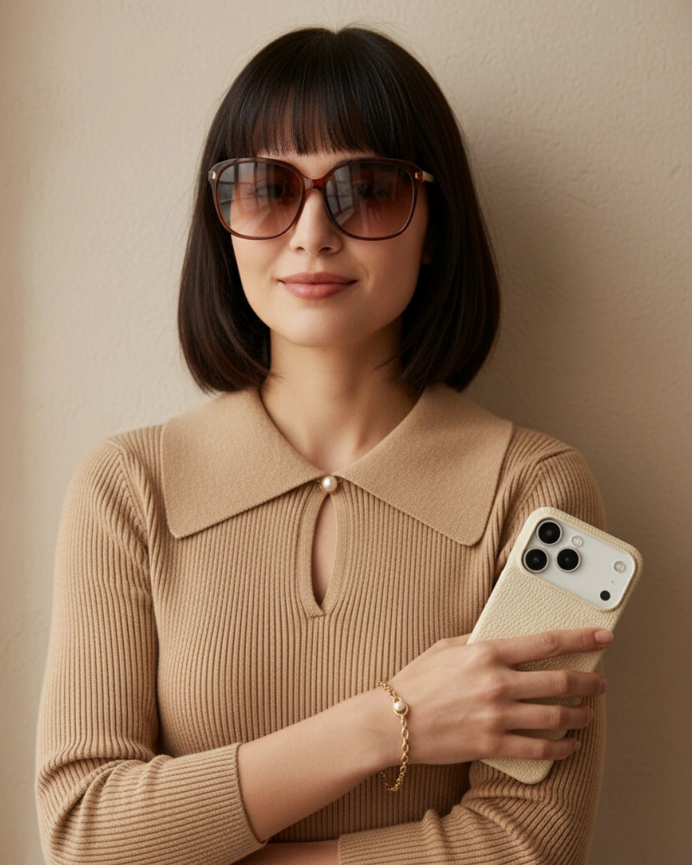 Deri iPhone Kılıfı | Bej Togo