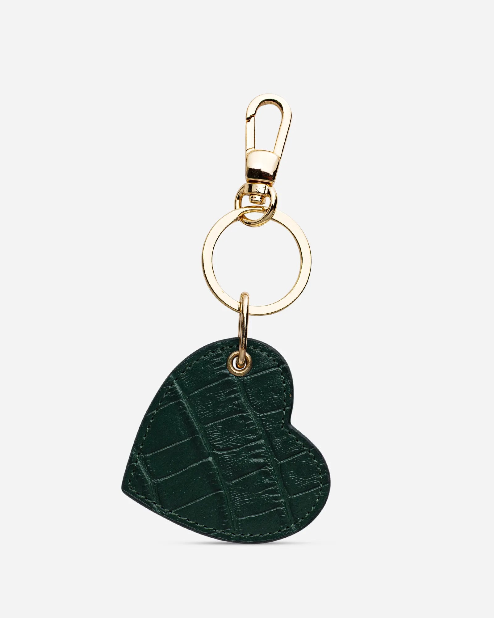 Kalp Anahtarlık - Yeşil Croco