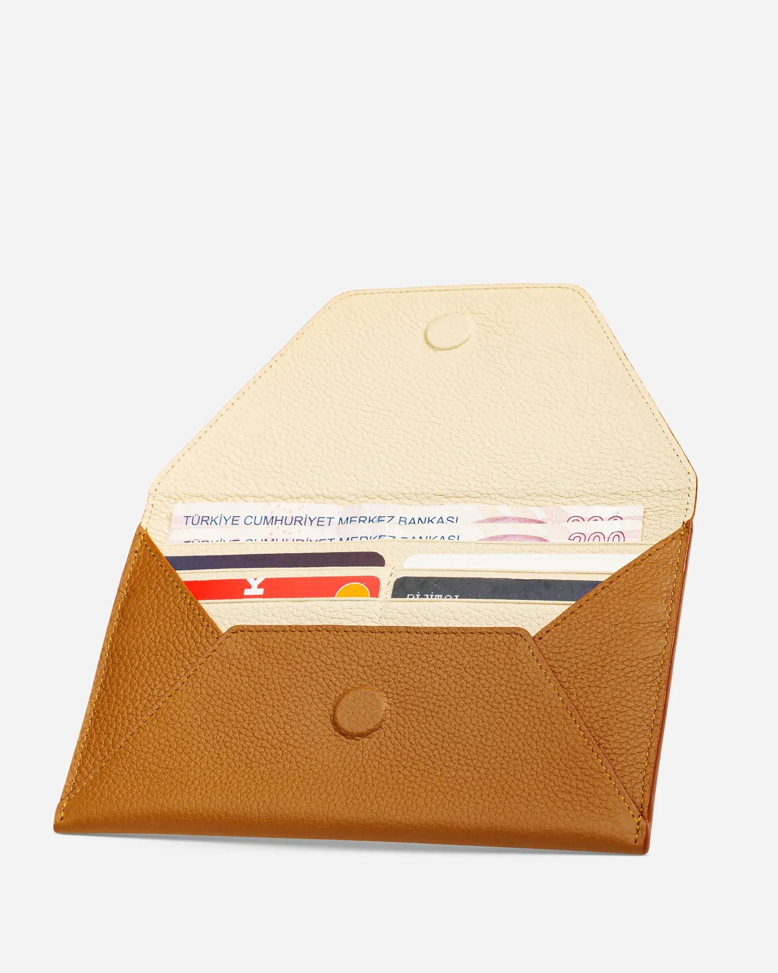 Deri Zarf Cüzdan Flotur Taba