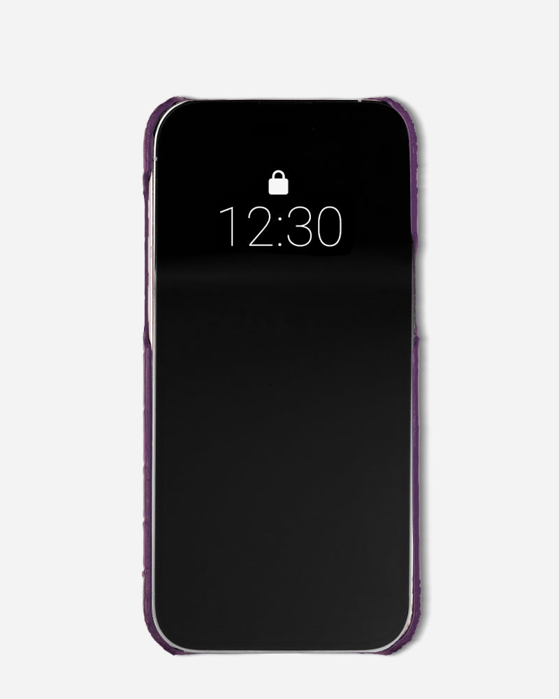 Mor Rugan Croco Deri Telefon Kılıfı