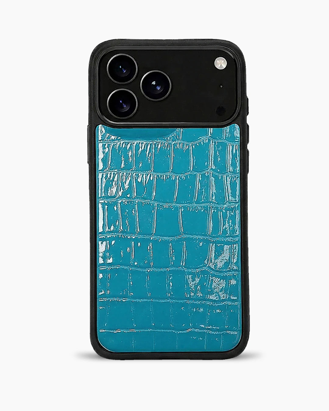 Deri iPhone Kılıfı | Turkuaz Rugan Croco | Havuz