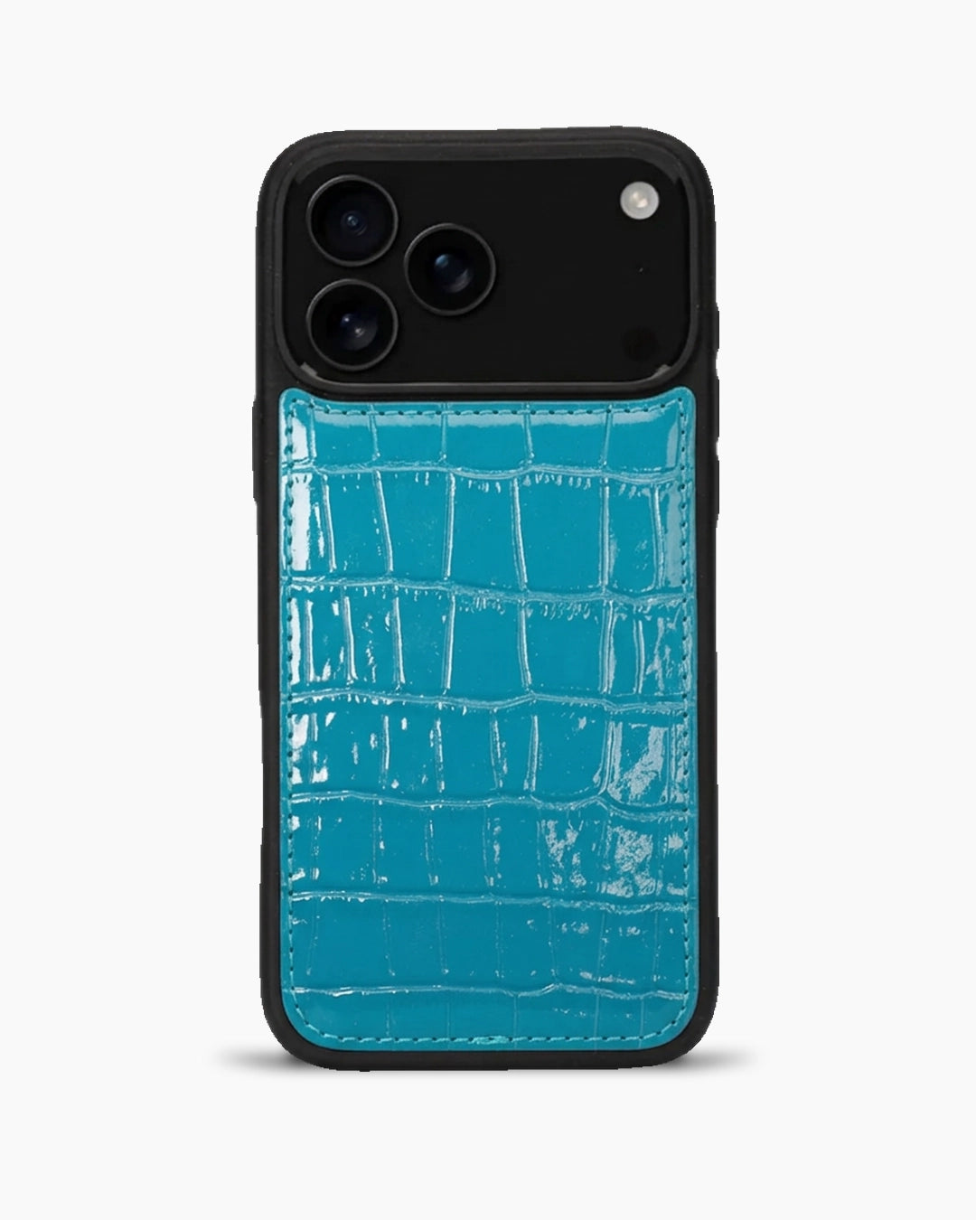 Premium iPhone Kılıfı | Turkuaz Rugan Croco