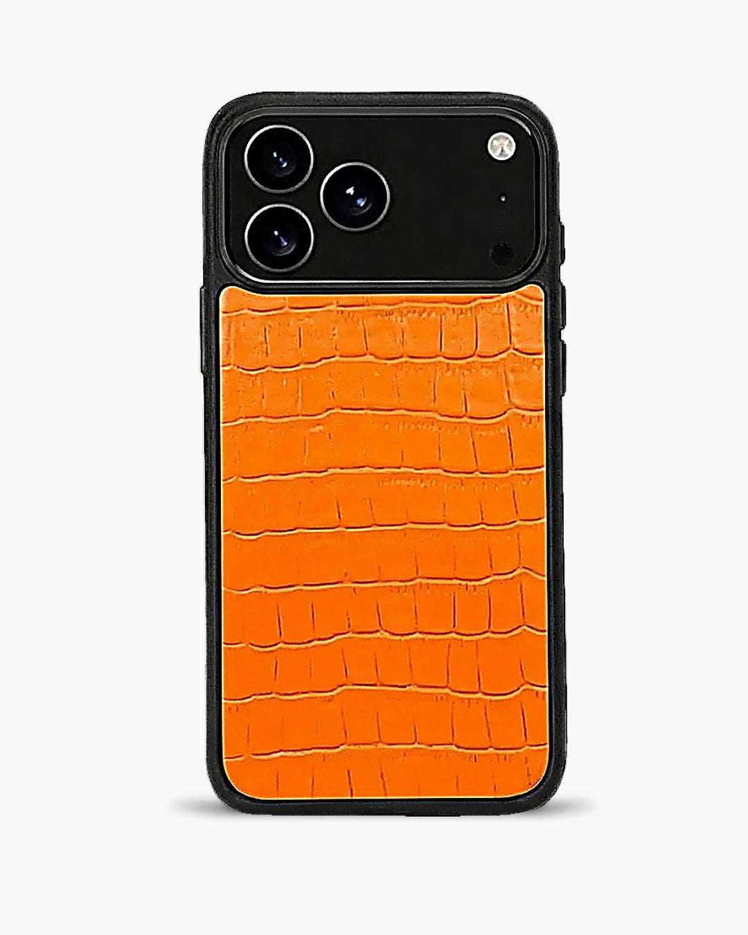 Deri iPhone Kılıfı | Turuncu Mat Croco | Havuz