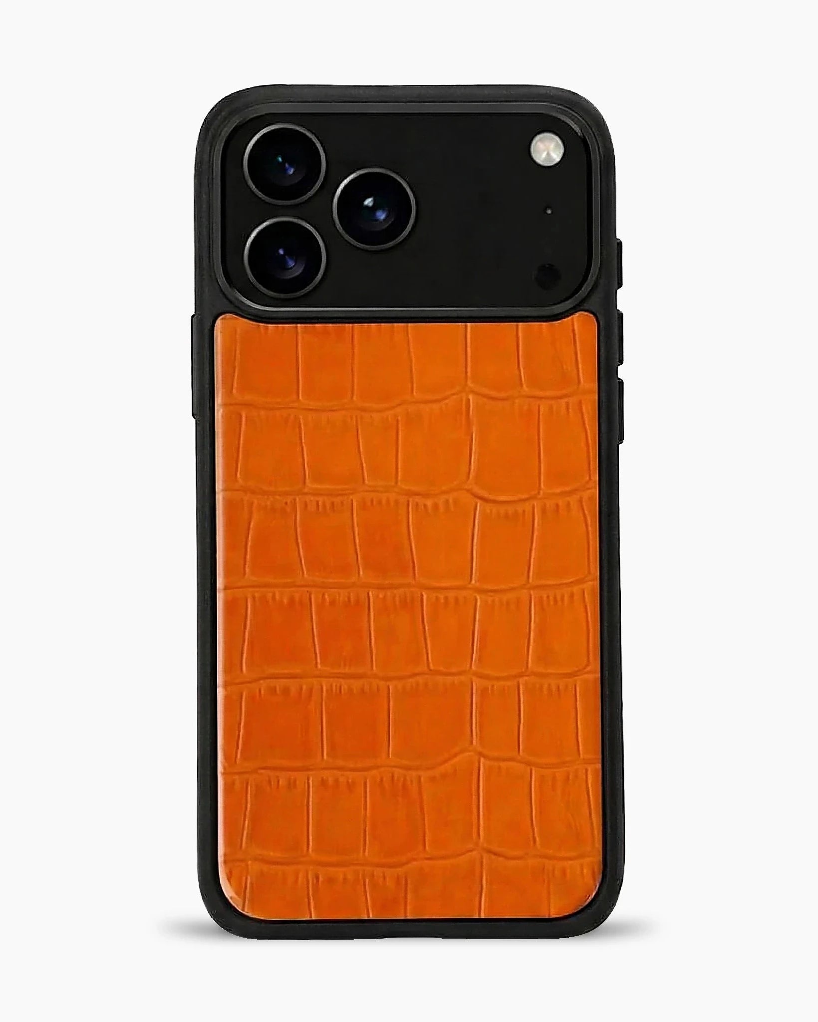 Deri iPhone Kılıfı | Turuncu Rugan Croco | Havuz