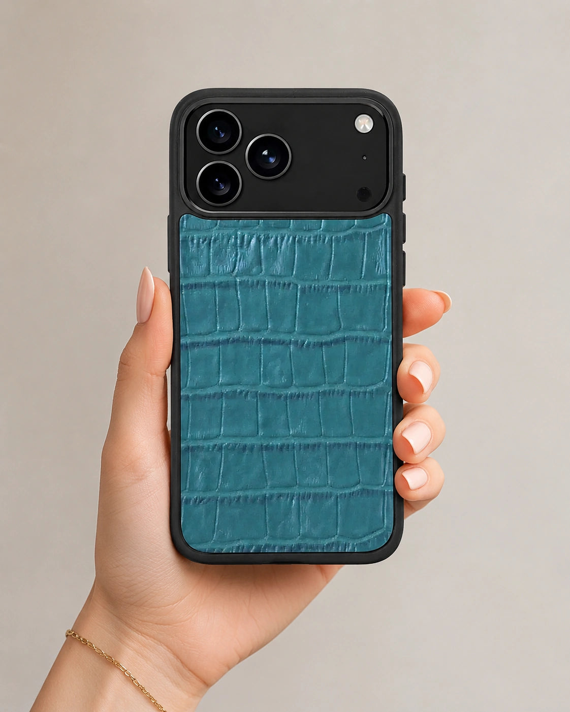 Deri iPhone Kılıfı | Yeşil Mat Croco | Havuz