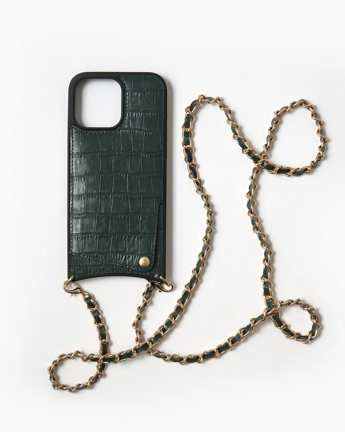 Zümrüt Croco Örgü Zincir Set