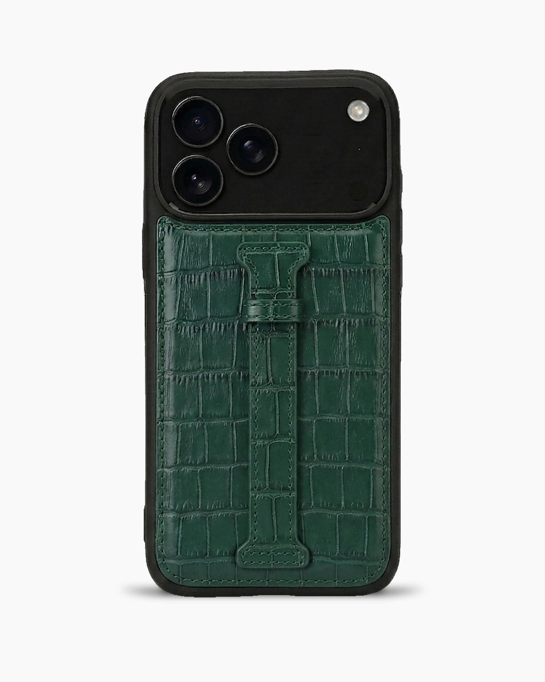 Kemerli iPhone Kılıfı | Zümrüt Yeşili Croco