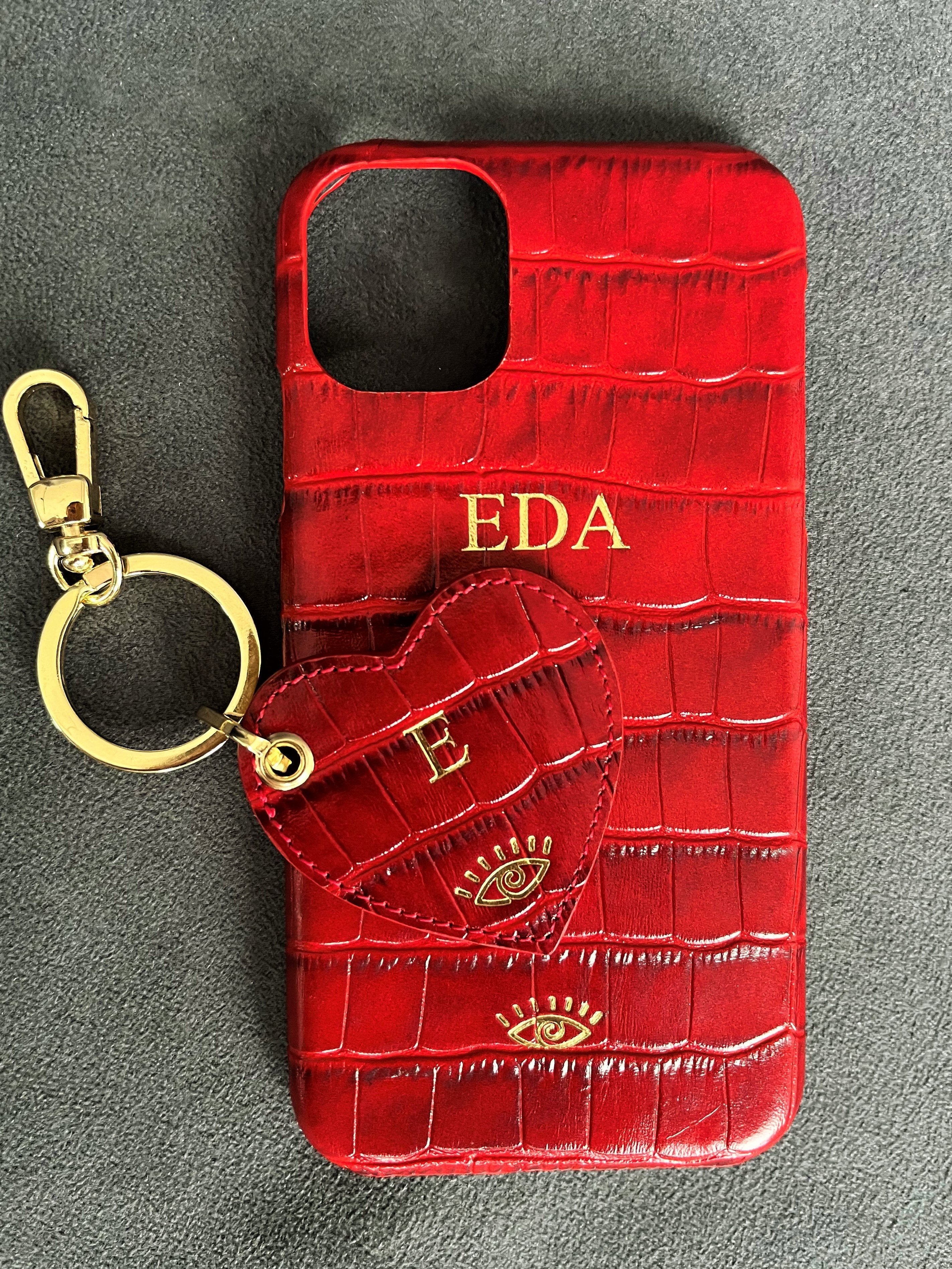Kırmızı Rugan Croco iPhone Kılıfı