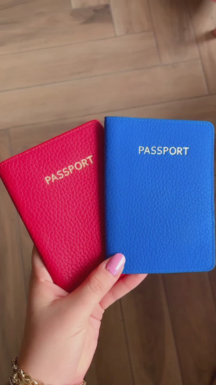 Deri pasaport Kılıfı-Kırmızı Flotur