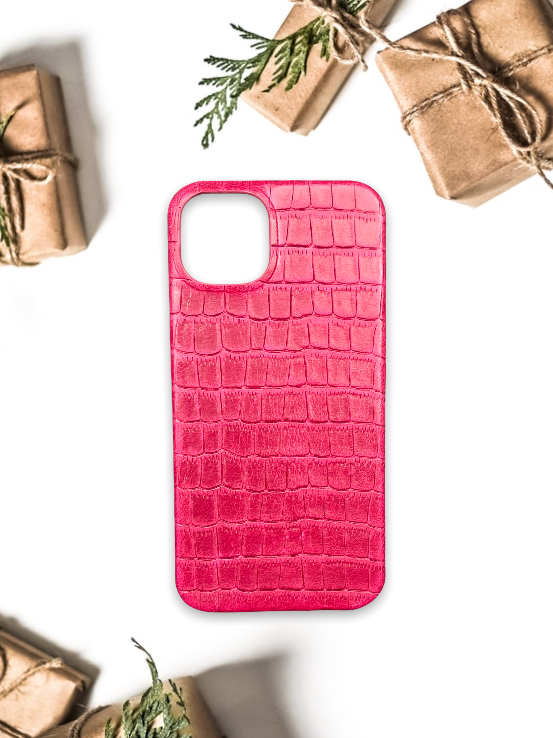 Mat Pembe Croco iPhone Kılıfı