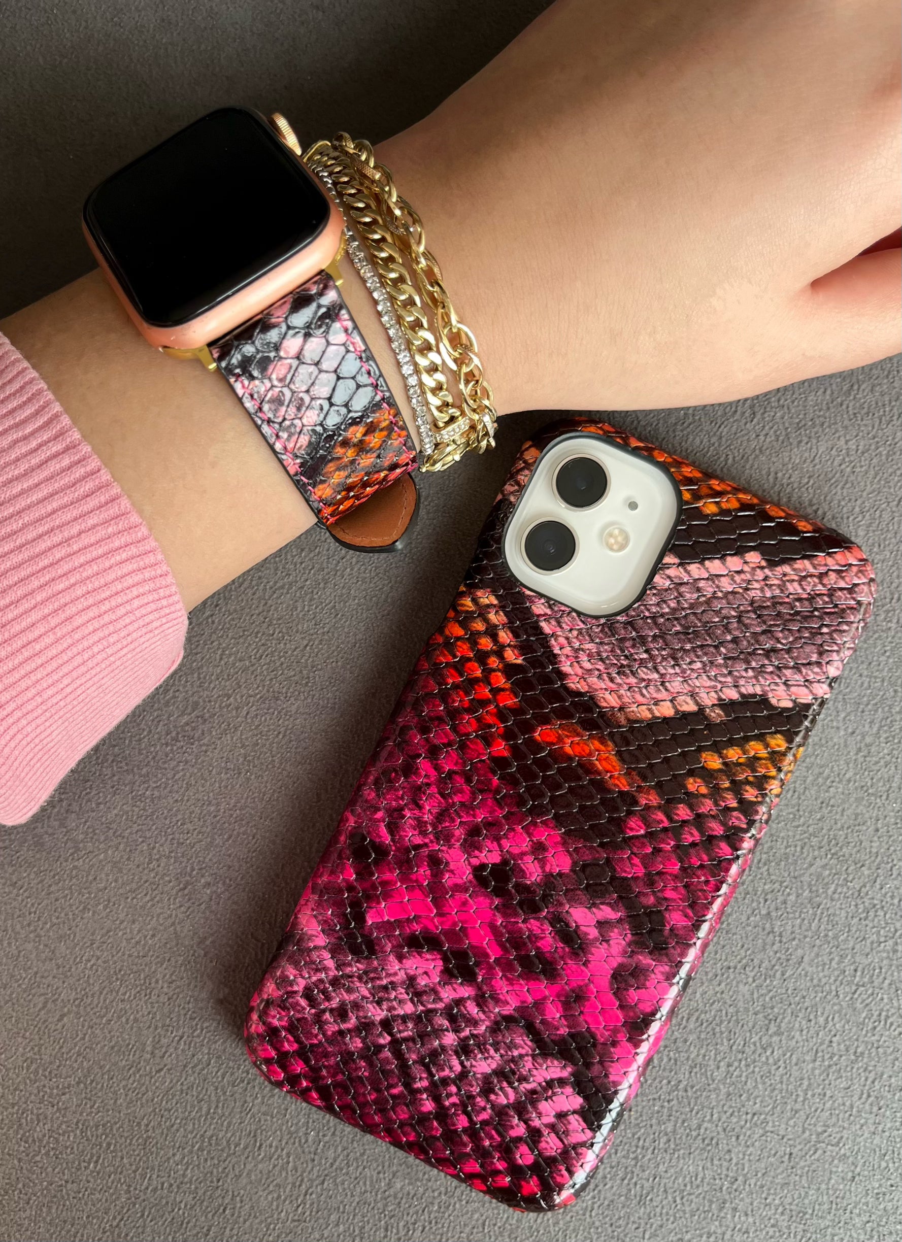 Piton 102 serisi telefon kılıfı ve apple watch kordon seti
