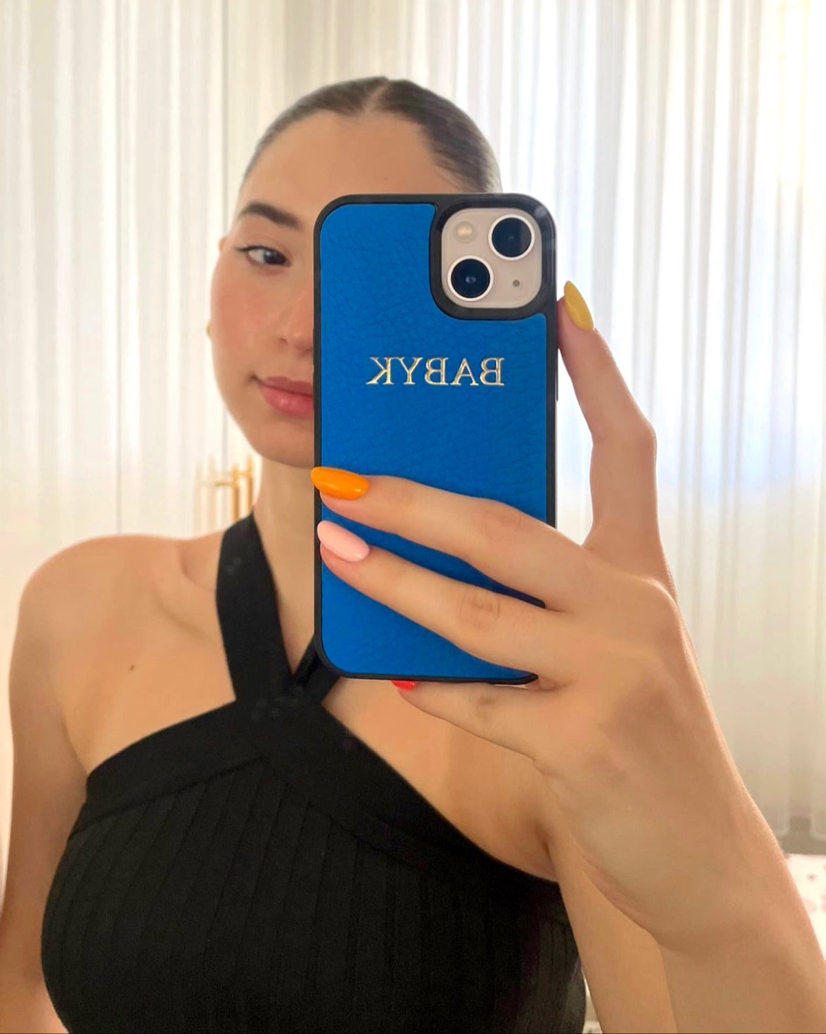 Deri iPhone Kılıfı - Parlement Mavi Togo