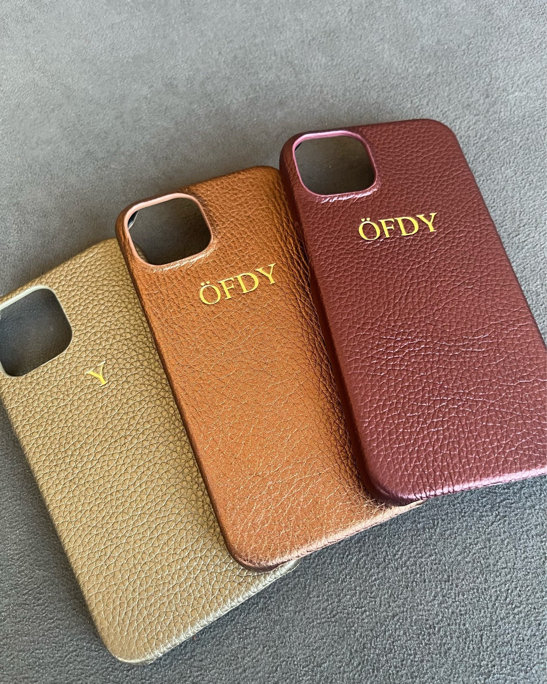 Shines Serisi Deri iPhone Kılıfı | Bakır